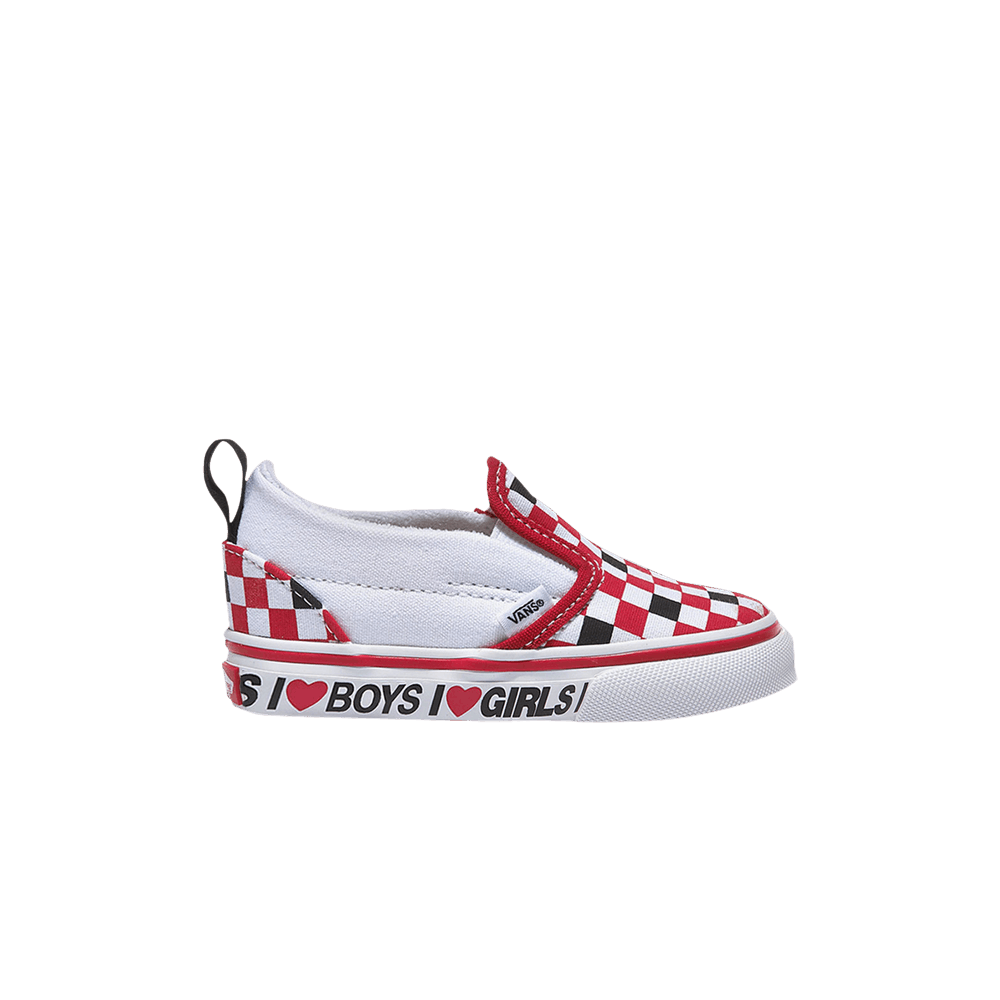 Vans Classic Slip-On V Toddler Checkerboard - I Heart