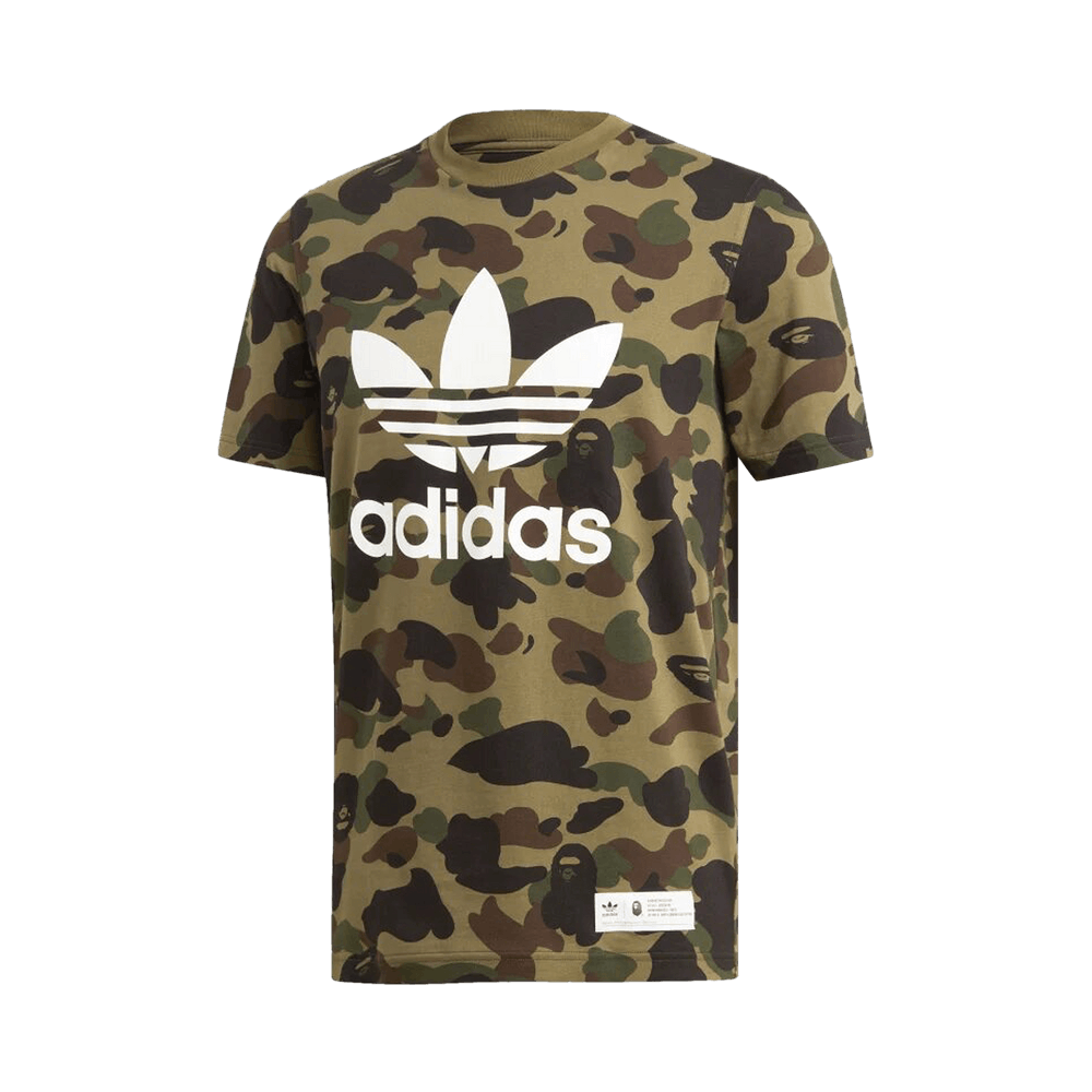 bape x adidas adicolor tee olive cargo