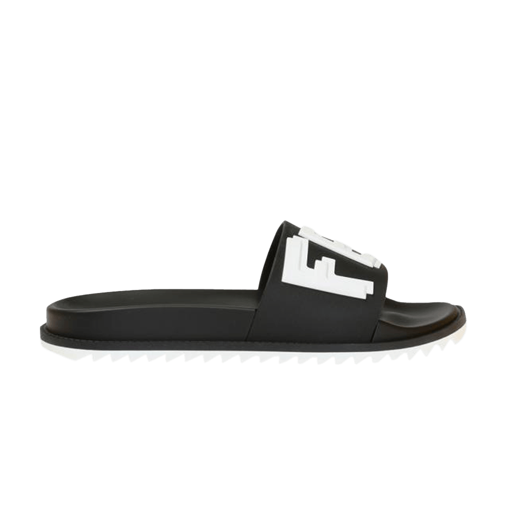 Fendi slides black and white online