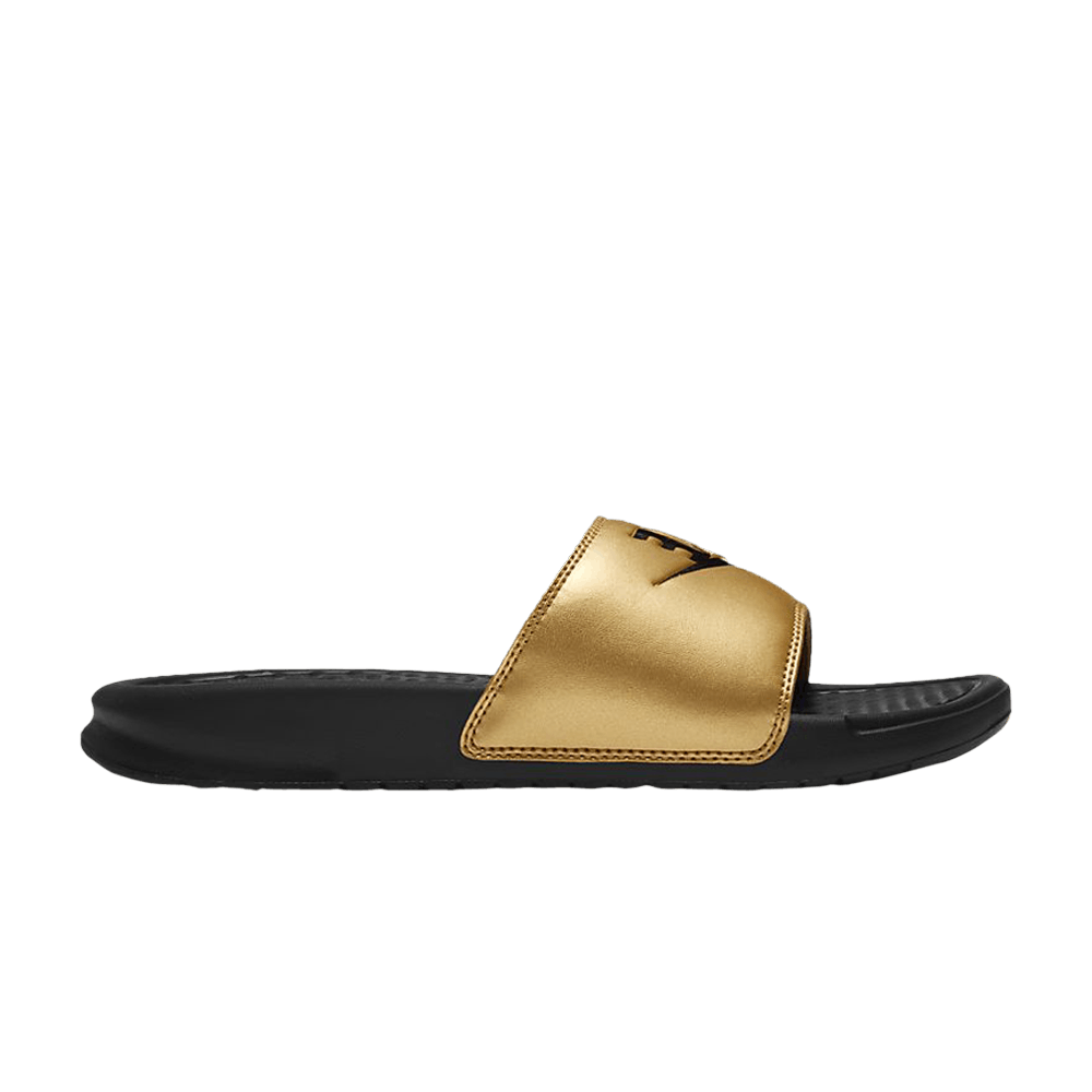 Buy Wmns JDI Benassi Slides Black Metallic Gold 343881 014 GOAT CA