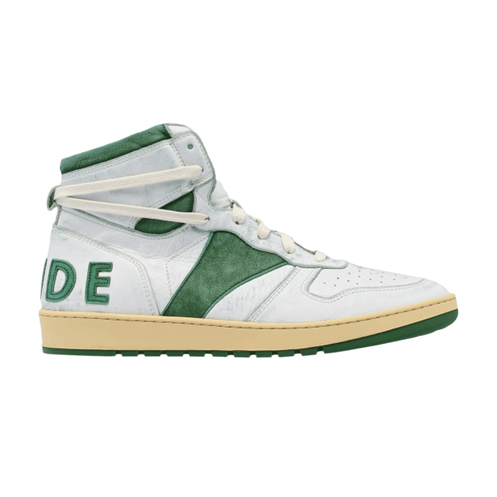 スニーカー RHUDE Rhecess Low Sneakers - Rhude - Leather - White/Green Rhecess Low in White/Sage – SVRN