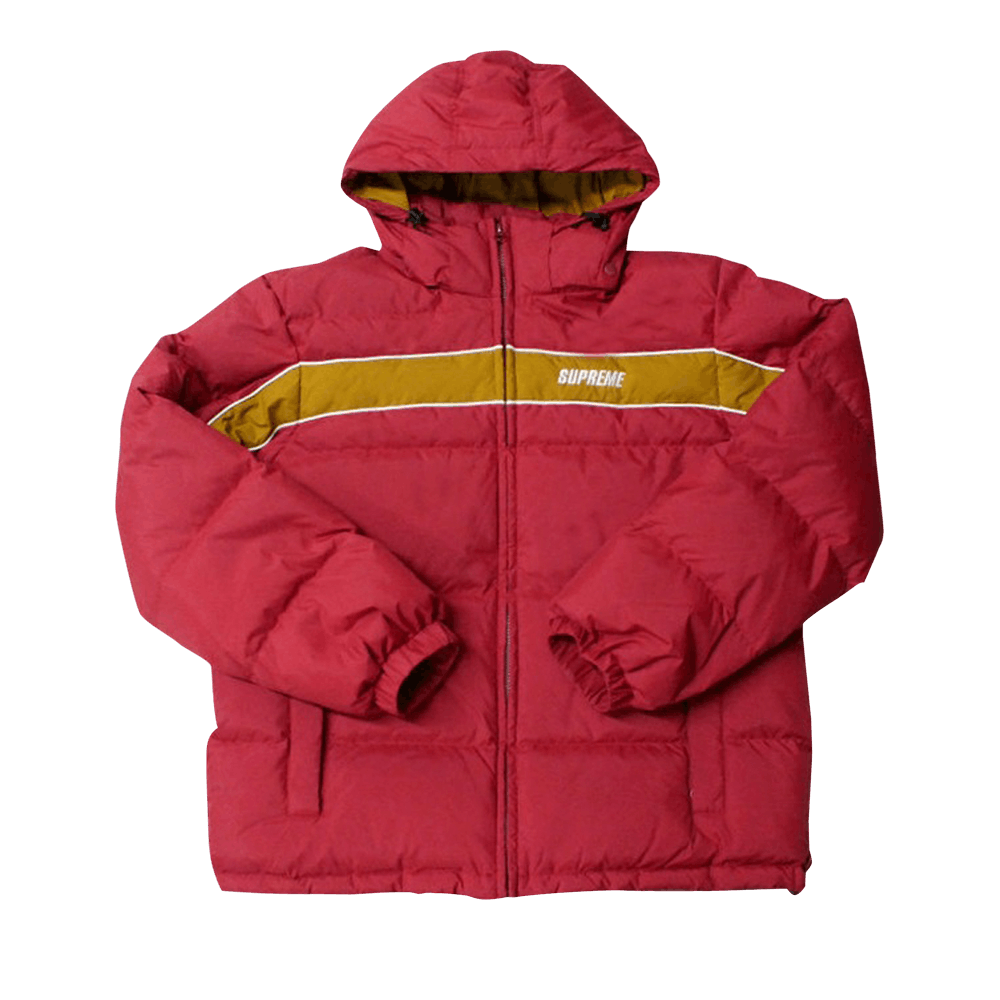 ブランド Supreme supreme stripe panel down jacket ダウンの通販 by ノムラ's shop