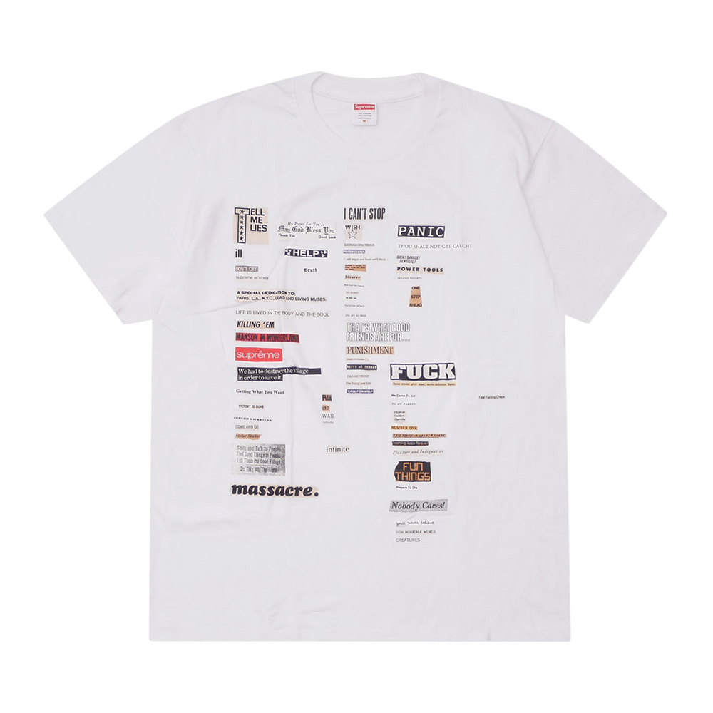 supreme cutouts tee white
