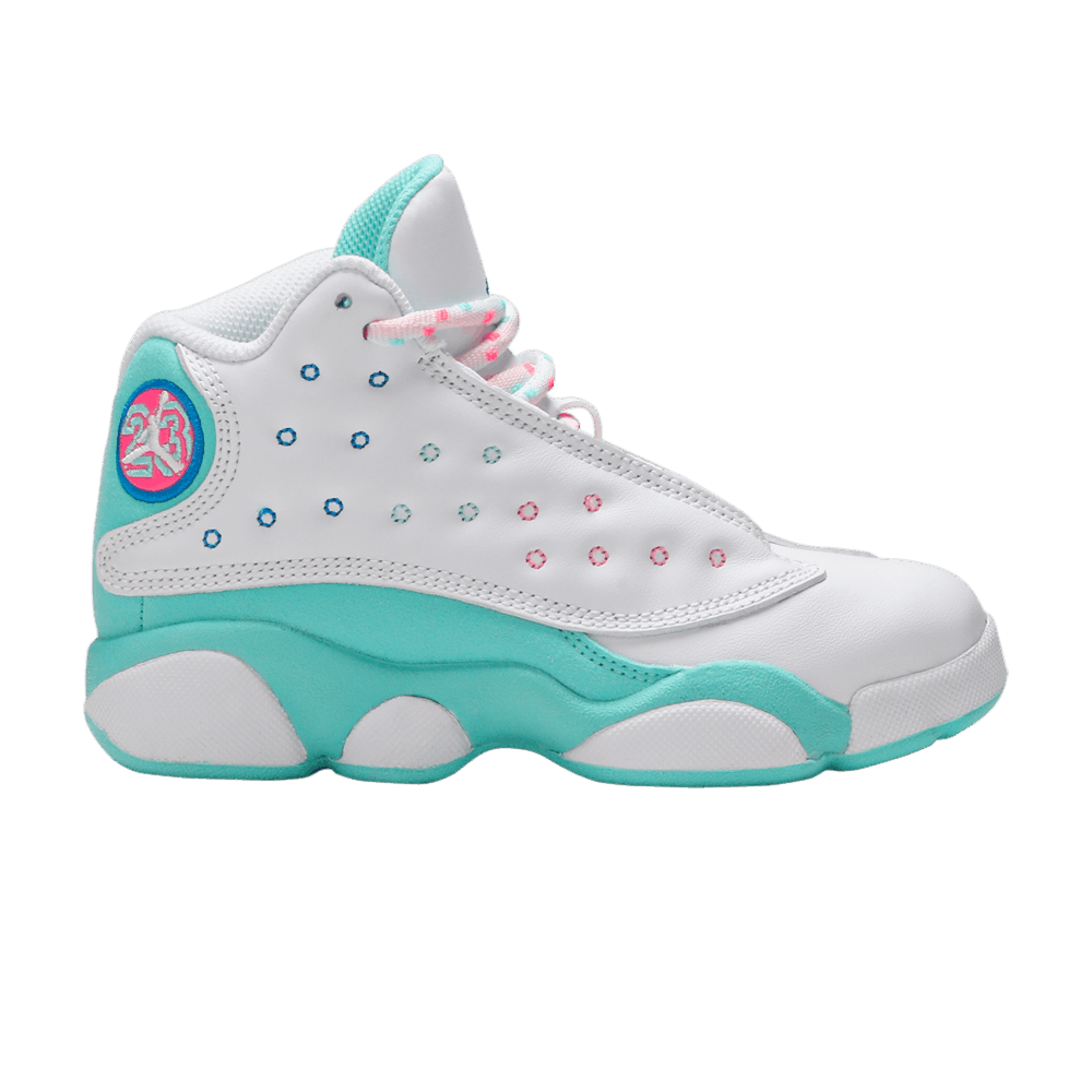 nike air jordan 13 retro gs aurora green white pink