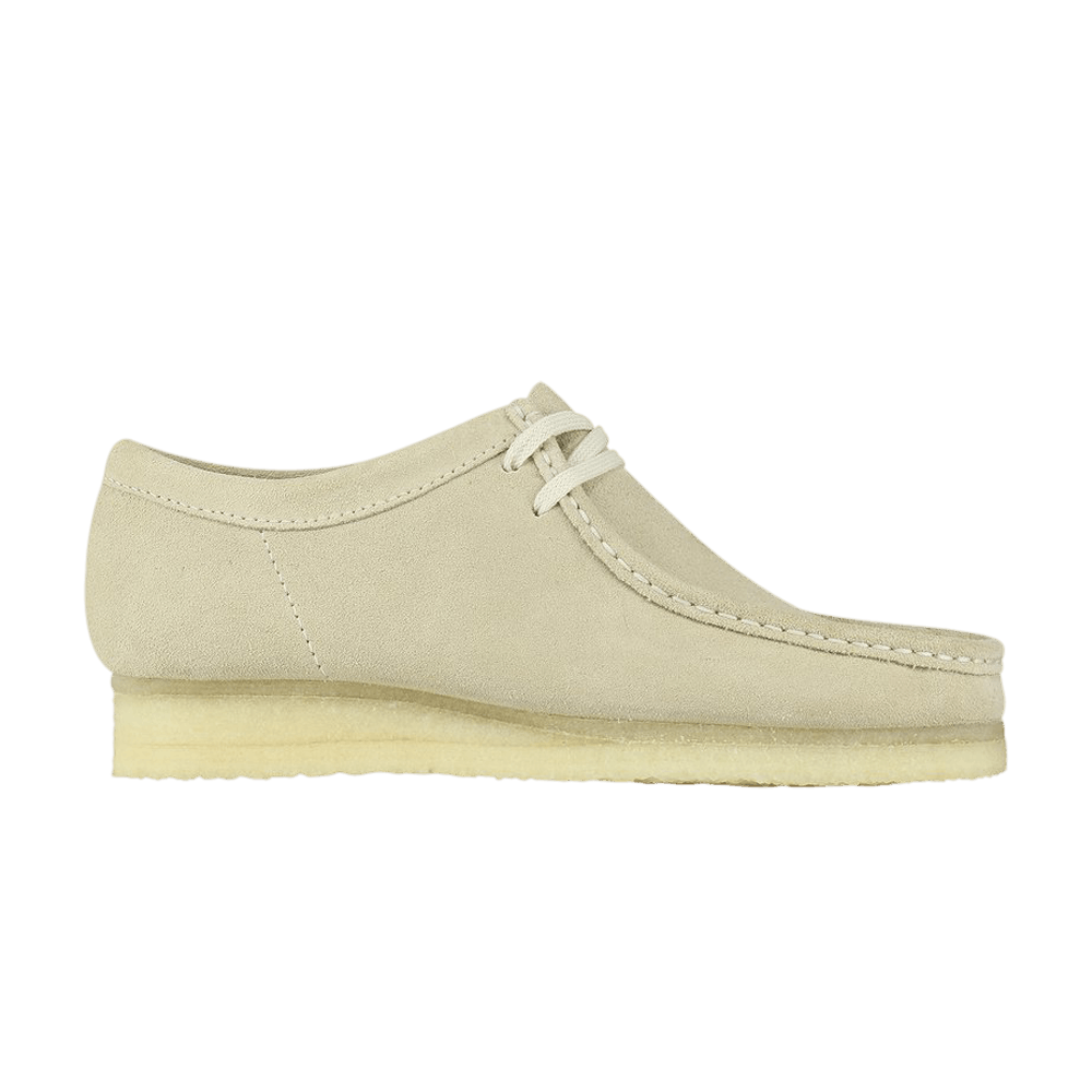 off white clarks wallabees