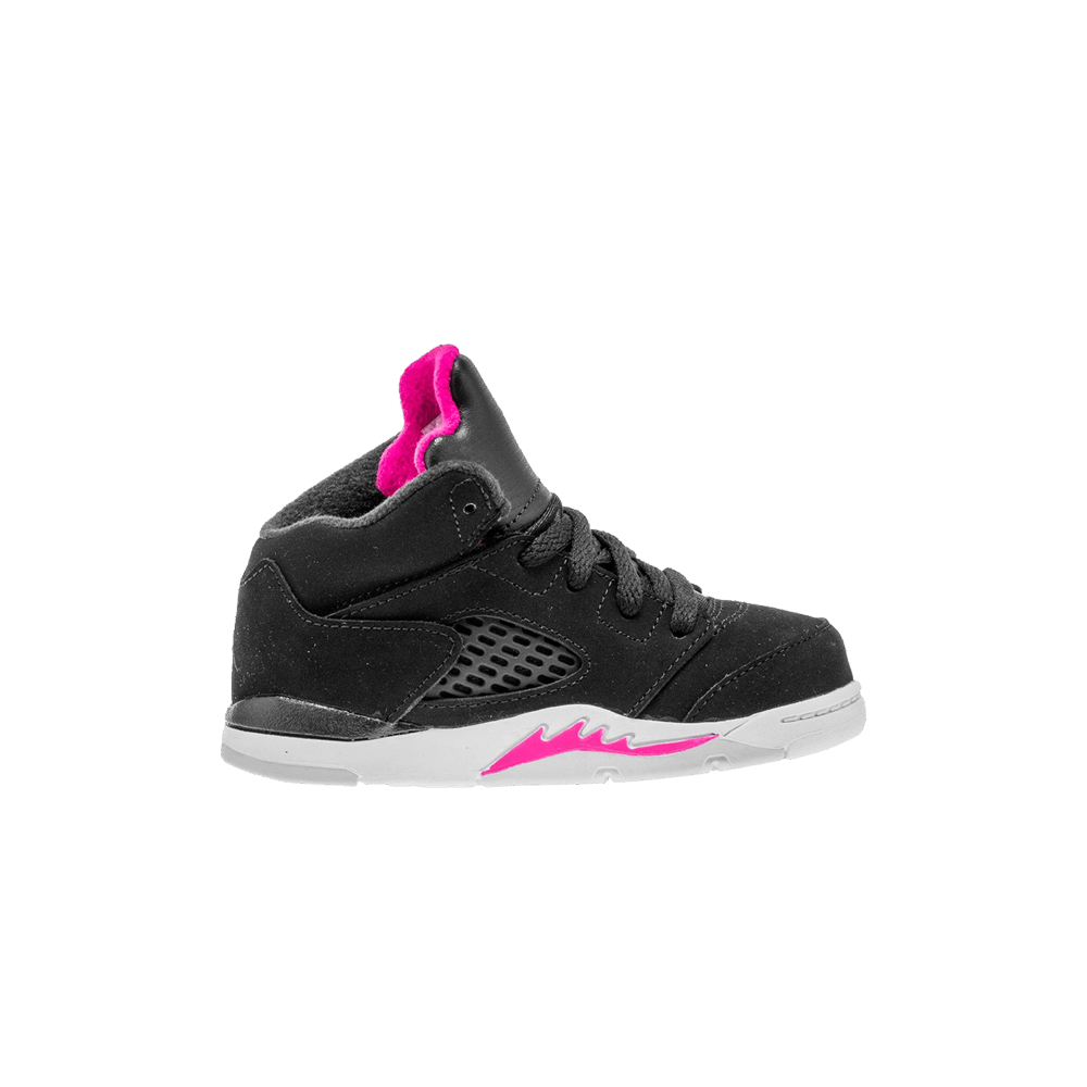 black and pink jordans 5