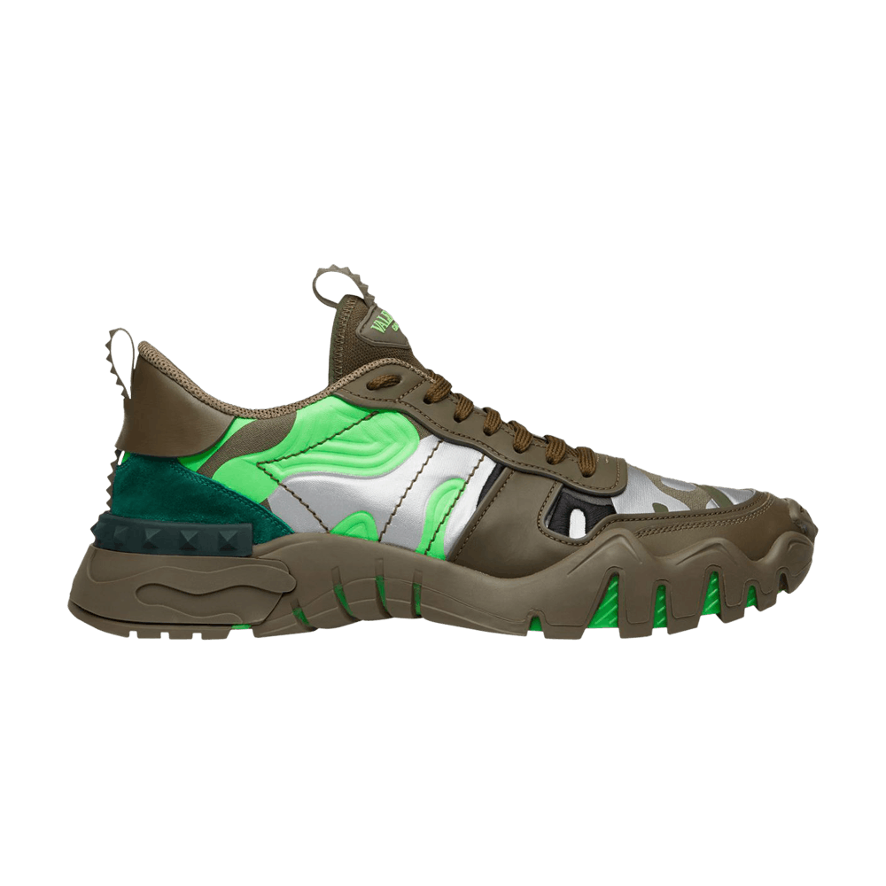 VALENTINO｜ (6B0MG24H 95W A03 / 6B3MG24H 95W A03) Buy Valentino Rockrunner Plus 'Military Neon Green Camo