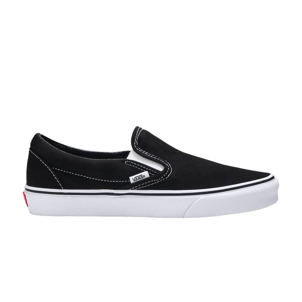 van black and white slip ons