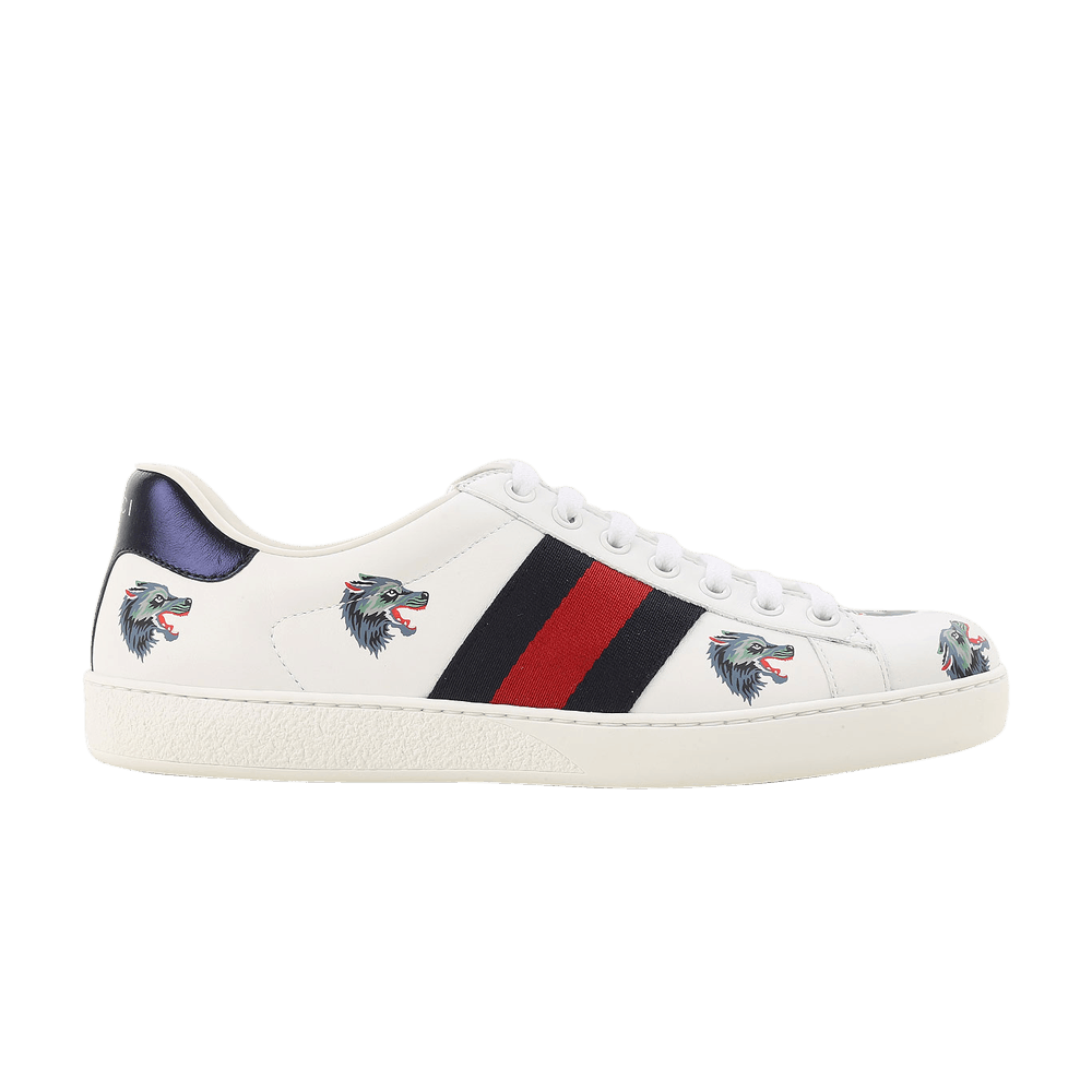 Buy Gucci Ace Leather Wolf 386750 0H810 9082 GOAT
