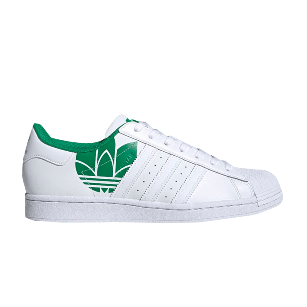 Superstar 'Trefoil Print - White Green' | GOAT