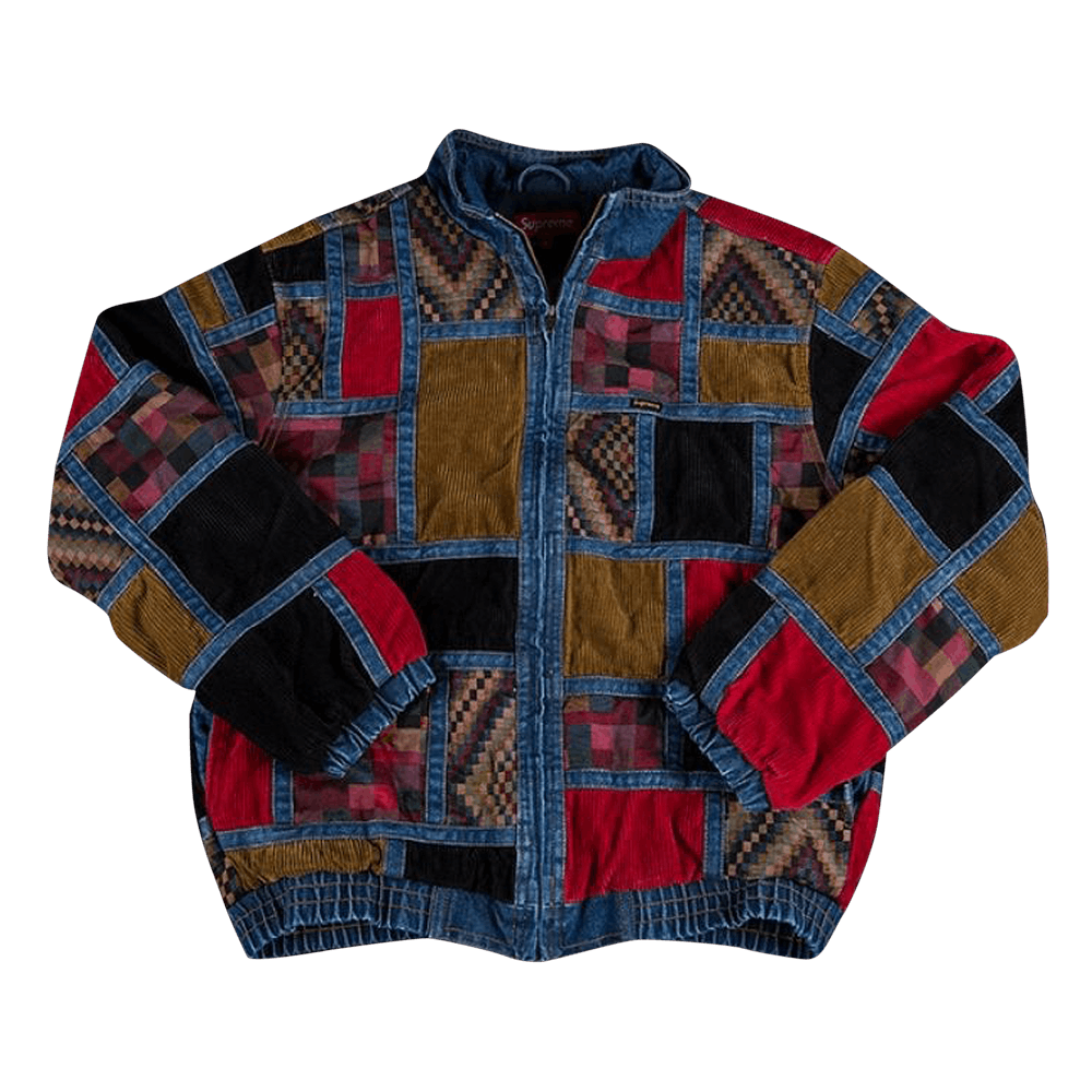supreme patchwork denim jacket