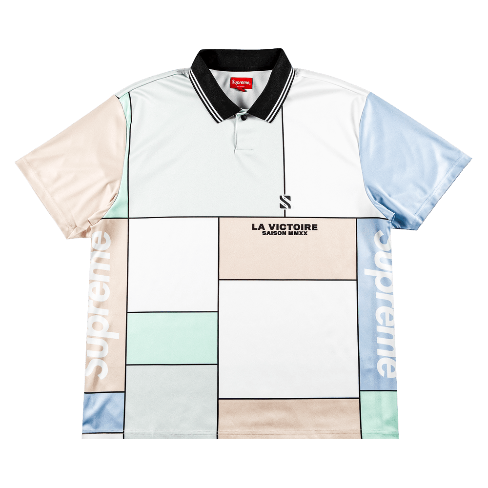 supreme colorblocked soccer polo