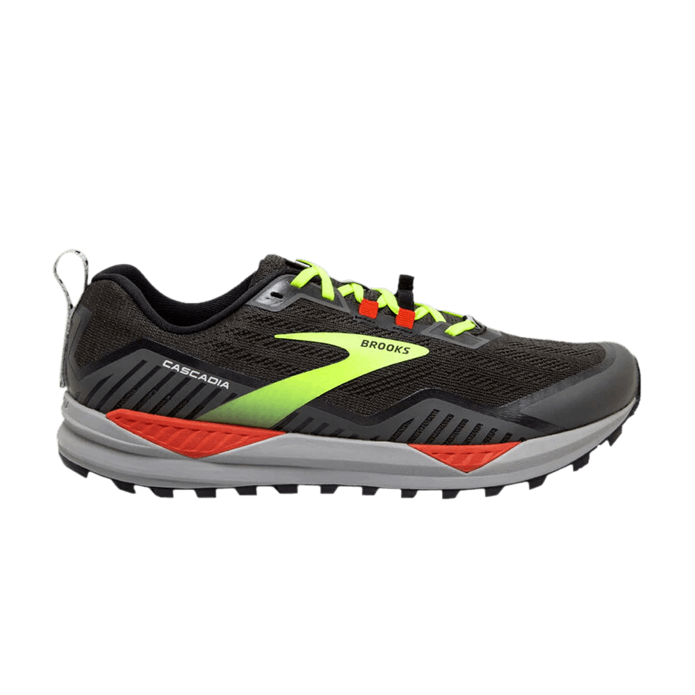 Brooks Cascadia 15 2e Wide Black Yellow Red