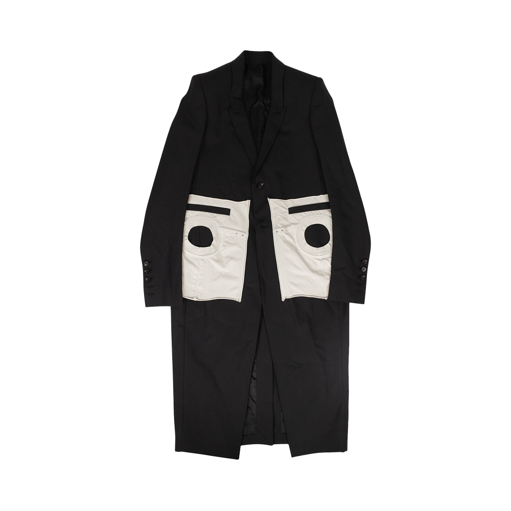 Buy Rick Owens Polyester Extreme Soft Coat 'Black/Oyster