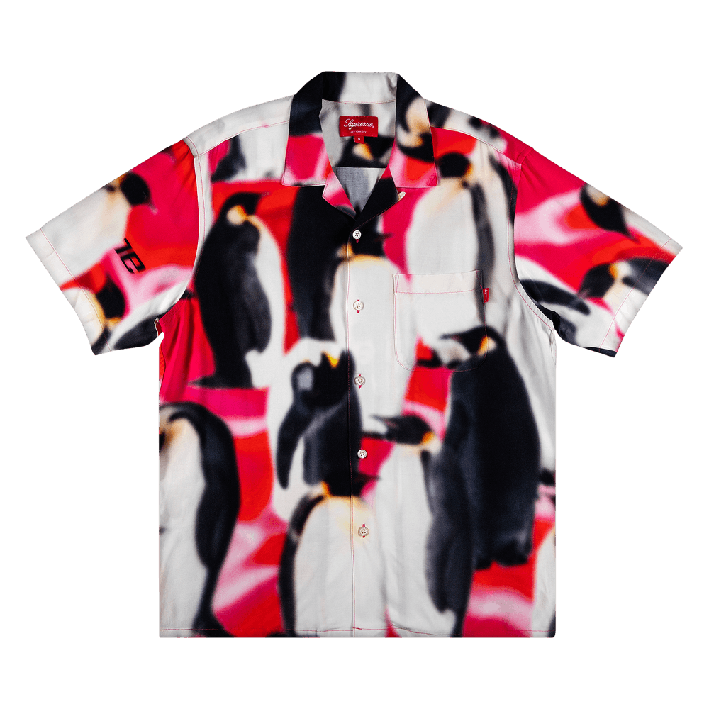 Buy Supreme Penguins Rayon Short-Sleeve Shirt 'Pink' - FW20S28