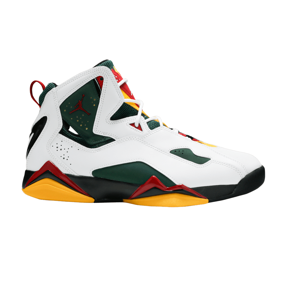 Jordan true flight white and red on sale