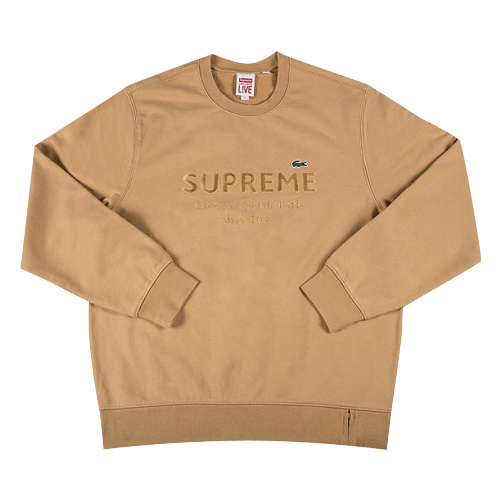 Supreme LACOSTE Hooded Sweatshirt Light Brown Spring/Summer 2018