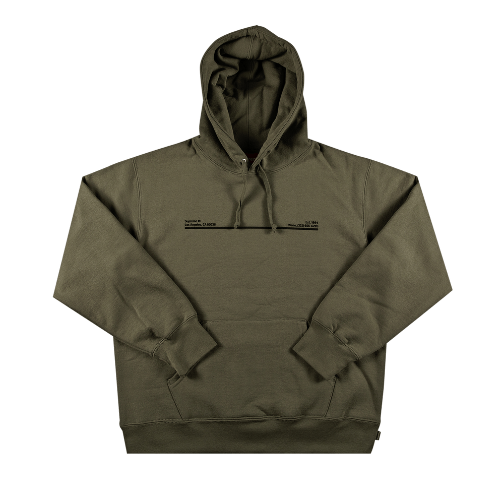 Olive green sales supreme hoodie