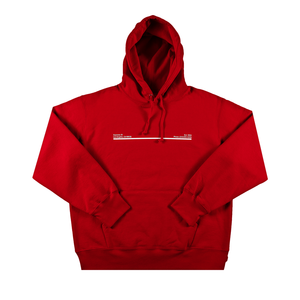Buy Supreme Shop Hooded Sweatshirt Los Angeles Red FW20SW48C