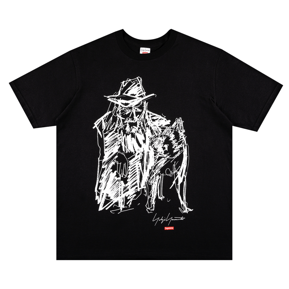 Buy Supreme x Yohji Yamamoto Scribble Portrait Tee 'Black