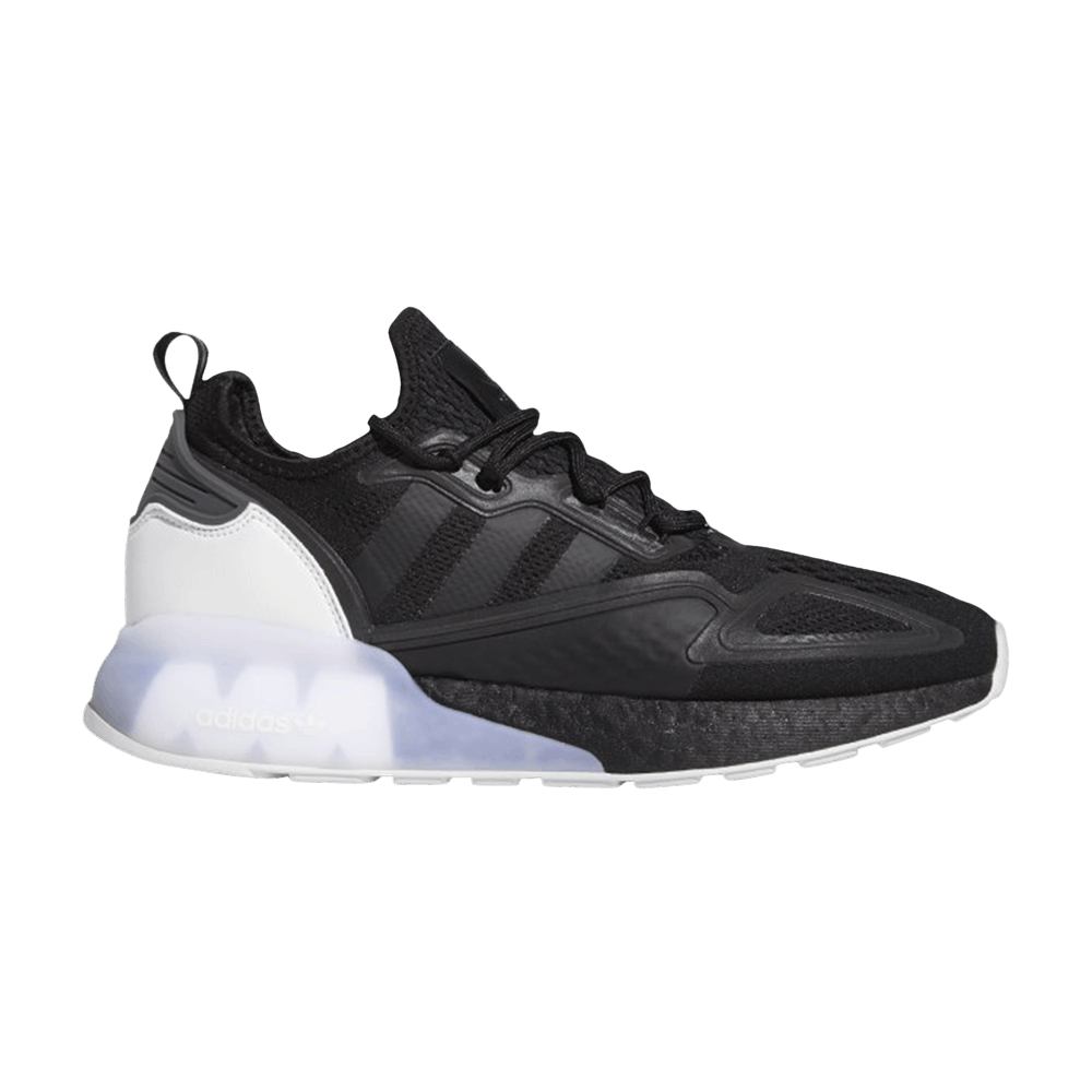とうふ Adidas ZX 2K Boost Core Black White Size 12 Mens Running