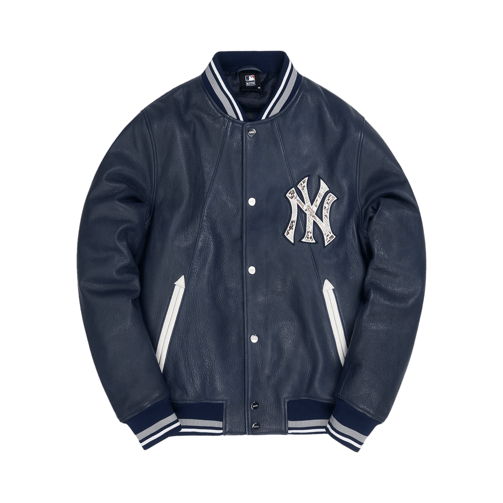 Kith For Major League Baseball New York Yankees Leather Bomber 'Navy'
