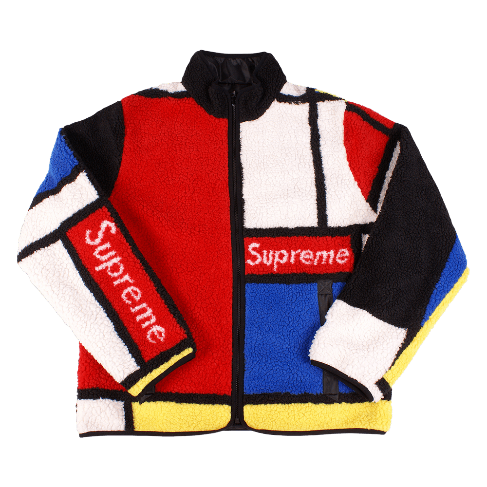 Buy Supreme Reversible Colorblocked Fleece Jacket 'Red' - FW20J62