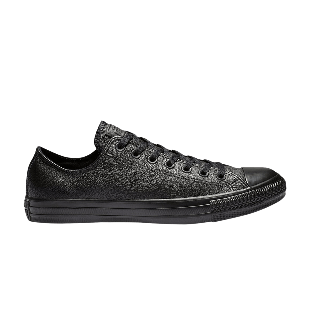 【超希少】LEA ALL STAR ® OX “BLACK MONO\" CONVERSE All Star Ox Fashion Sneaker Leather Shoe - Black