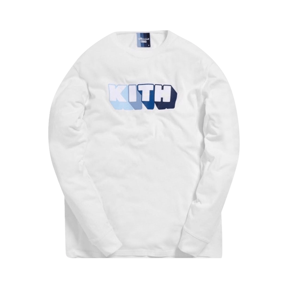 Buy Kith x Bearbrick Logo Long-Sleeve T-Shirt 'White' - KH3577 101