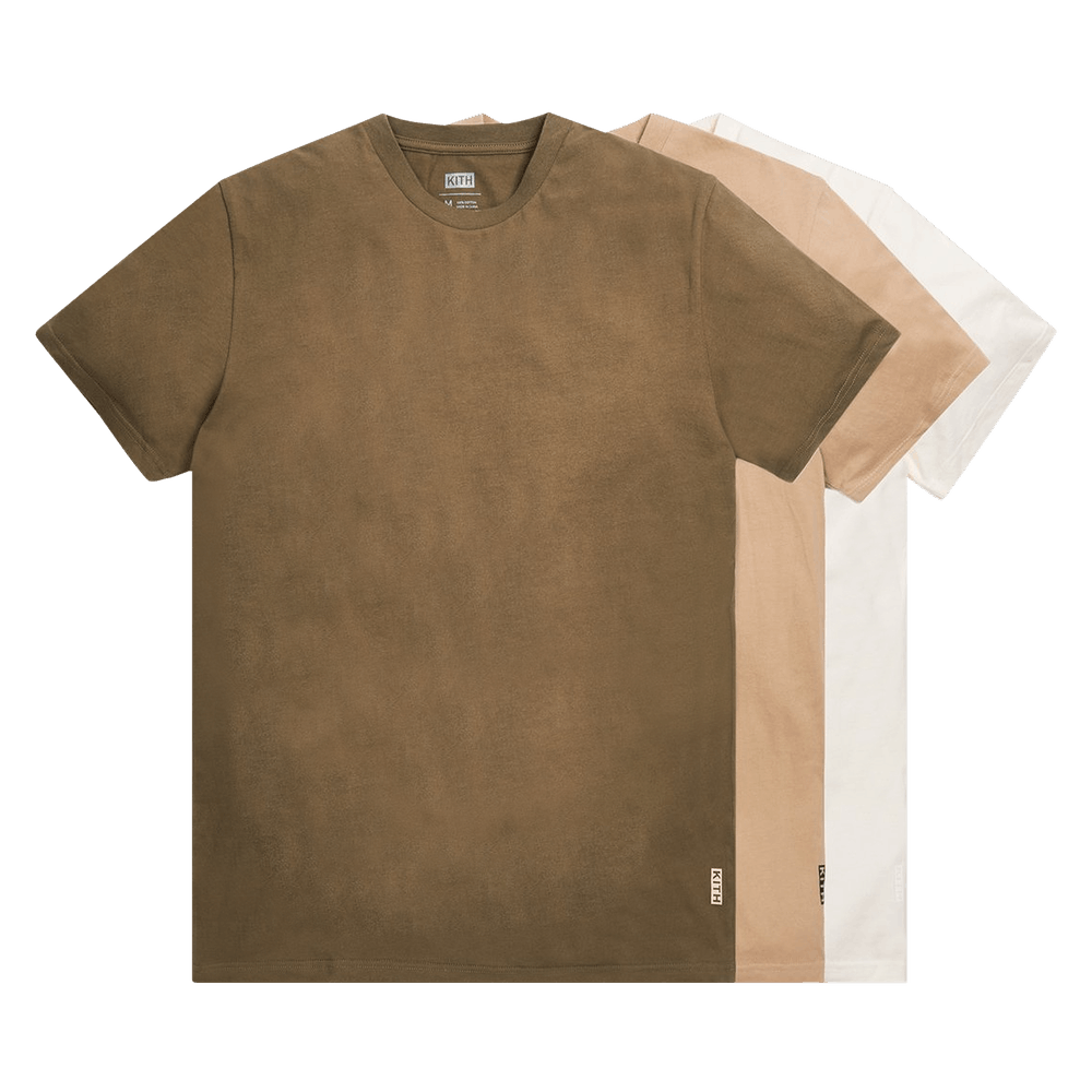 Buy Kith Undershirt 3-Pack 'Tofu/Travertine/Burnt Olive' - KH3170