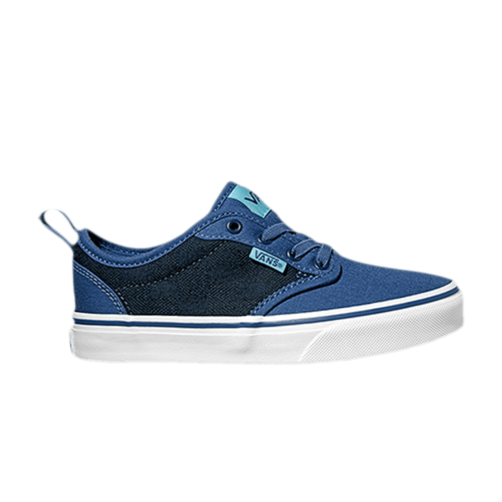 Vans Atwood Slip-On Kids Checkered Textile - Navy
