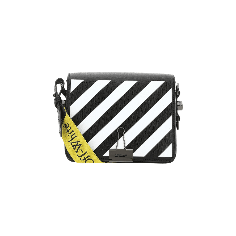 Buy Off-White Diag Flap Bag 'Black/White' - OWNA011F20LEA0041001 - Black