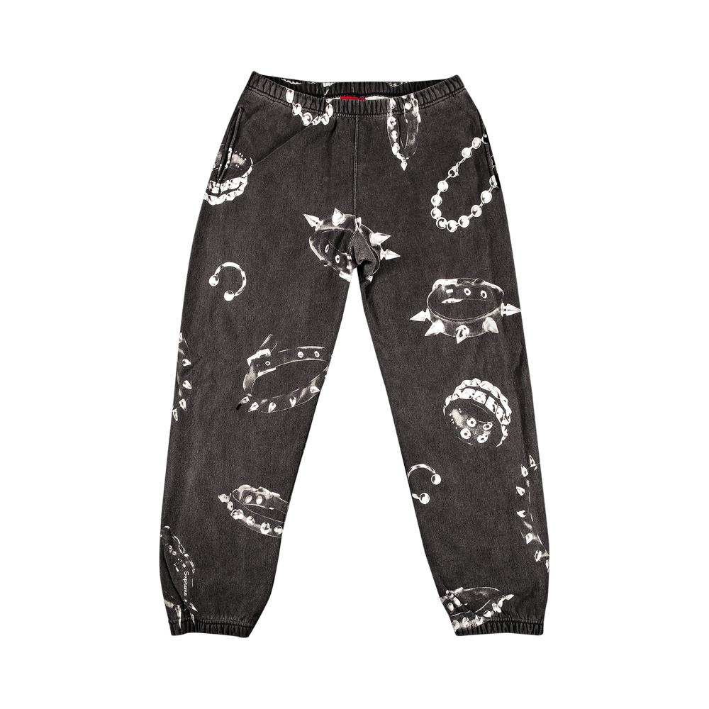 Supreme Studded Collars Sweatpant 'Black' | GOAT