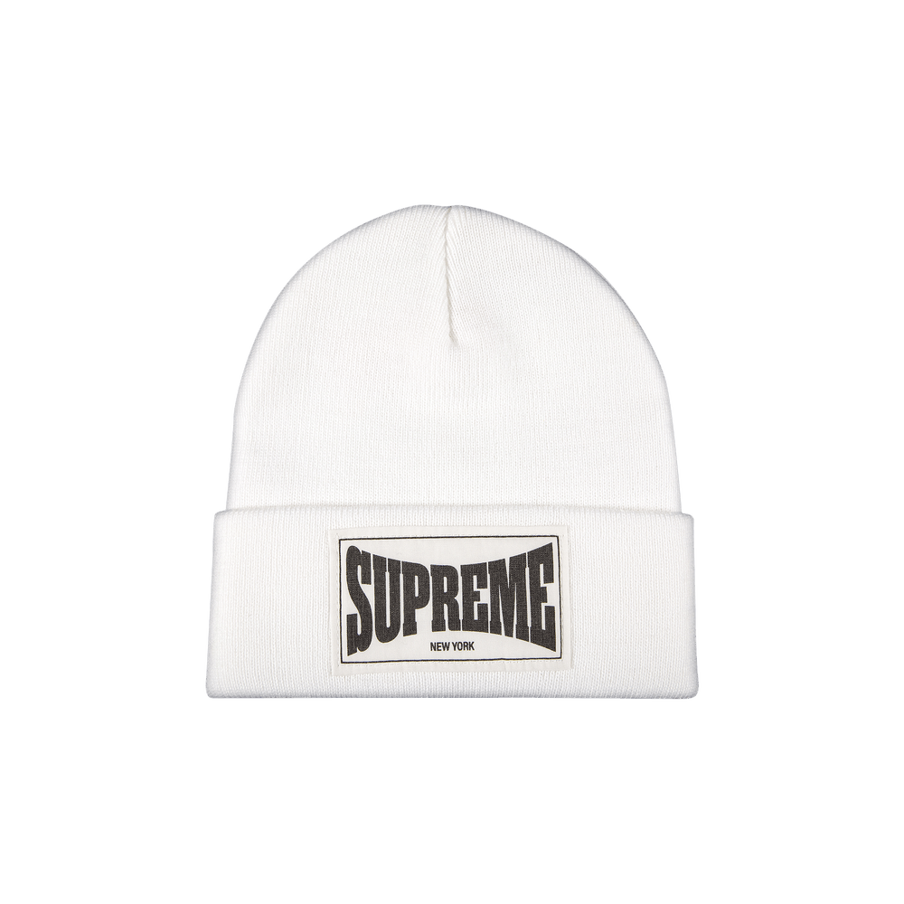 Buy Supreme Woven Label Beanie 'White' - FW20BN61 WHITE | GOAT