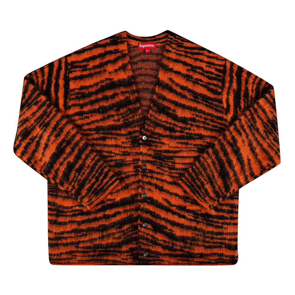 Supreme Brushed Mohair Cardigan 'Tiger Stripe'