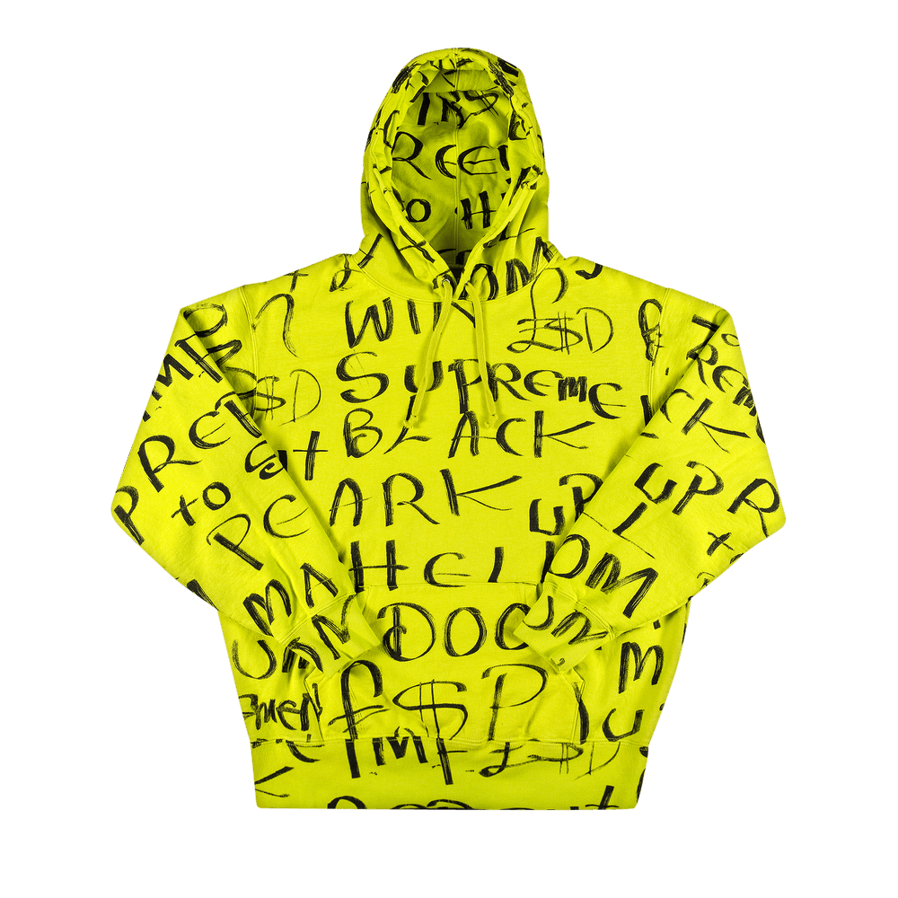 Supreme Black Ark Hooded Sweatshirt 'Fluorescent Yellow'