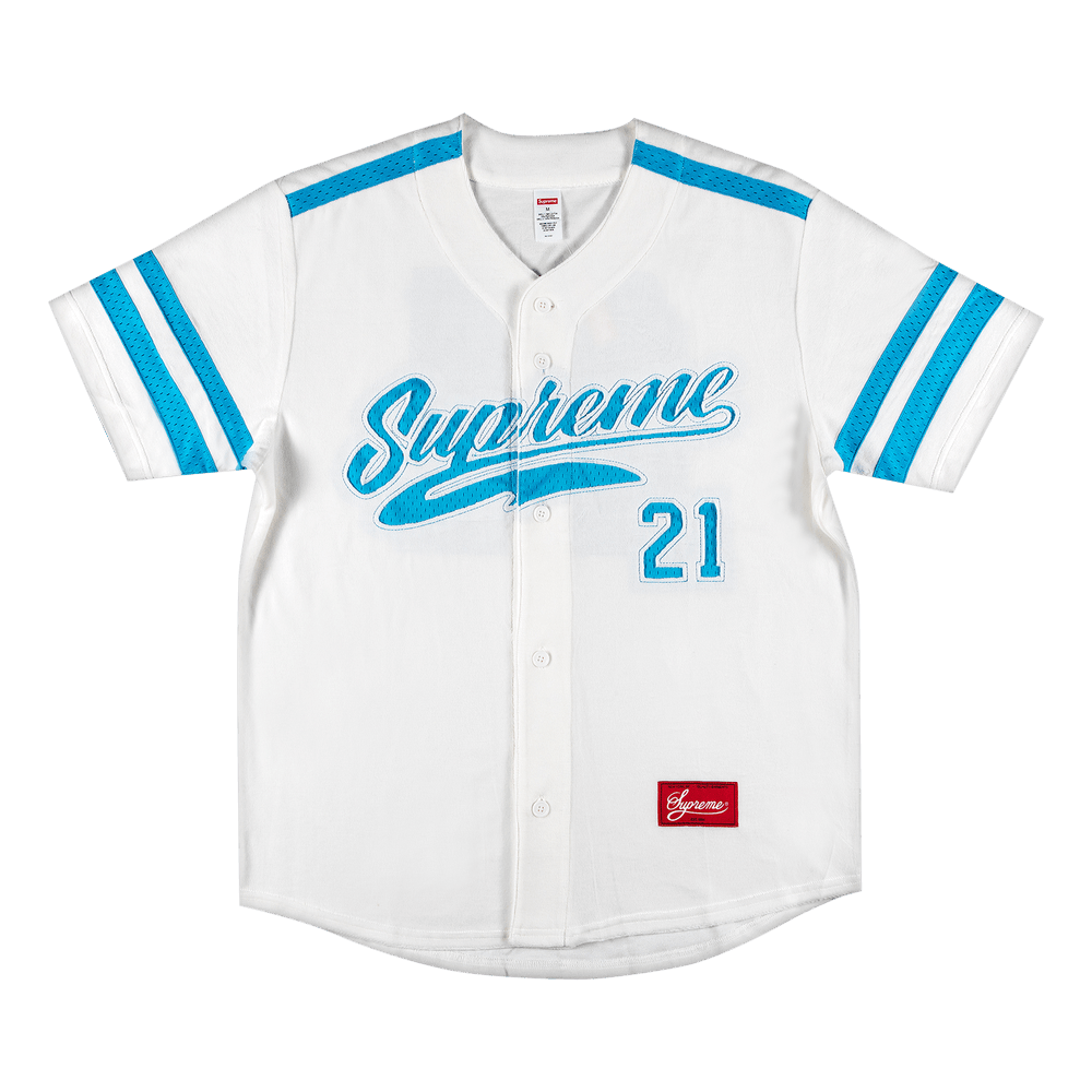 Buy Supreme Velour Baseball Jersey 'White' - FW20KN28 WHITE