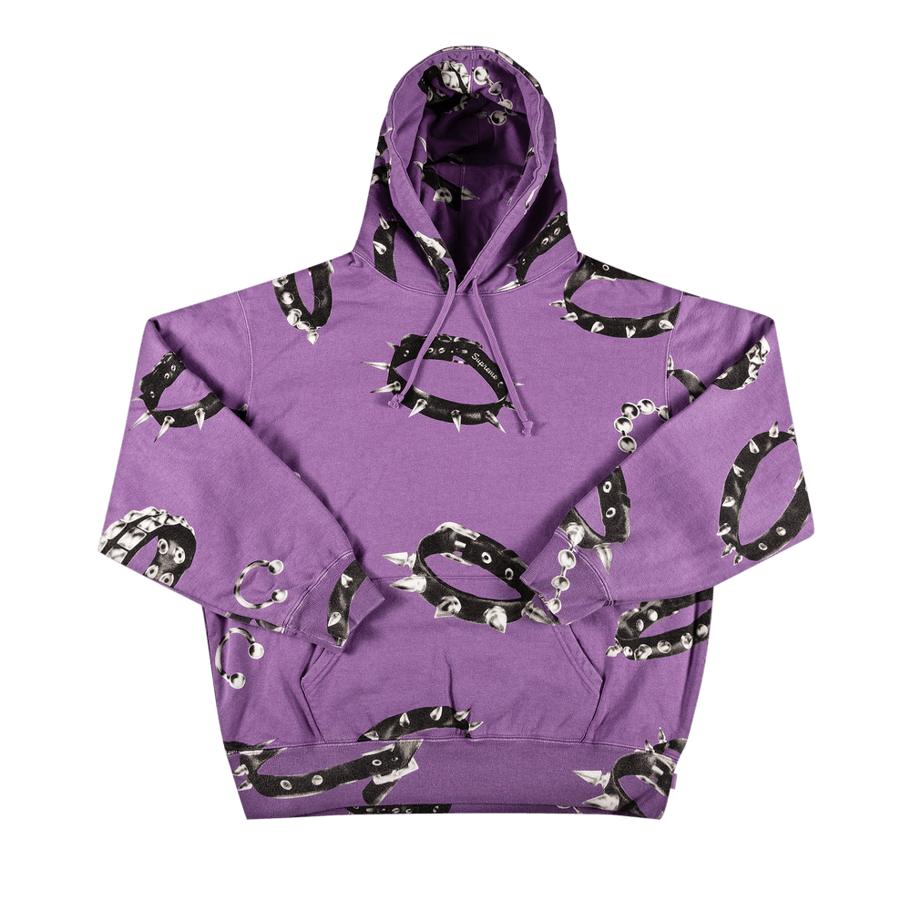 Supreme Studded Collars Hooded Sweatshirt 'Violet'