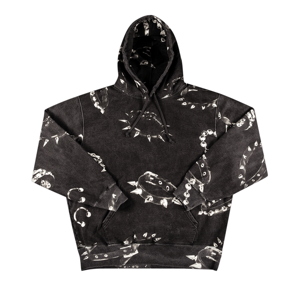 Buy Supreme Studded Collars Hooded Sweatshirt Black FW20SW75
