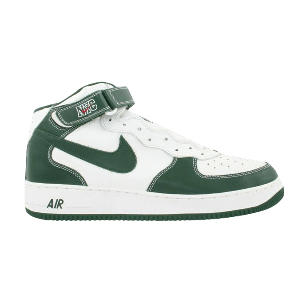 Vintage Black Forest Green Nike Air Force 1 Mid 306342 311, Size 8