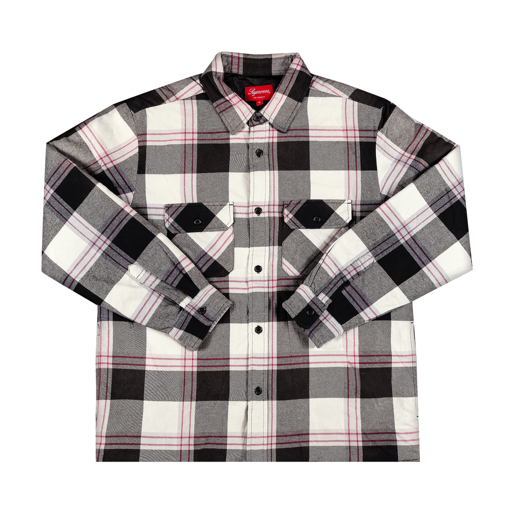 Supreme Quilted Flannel Shirt 'White'