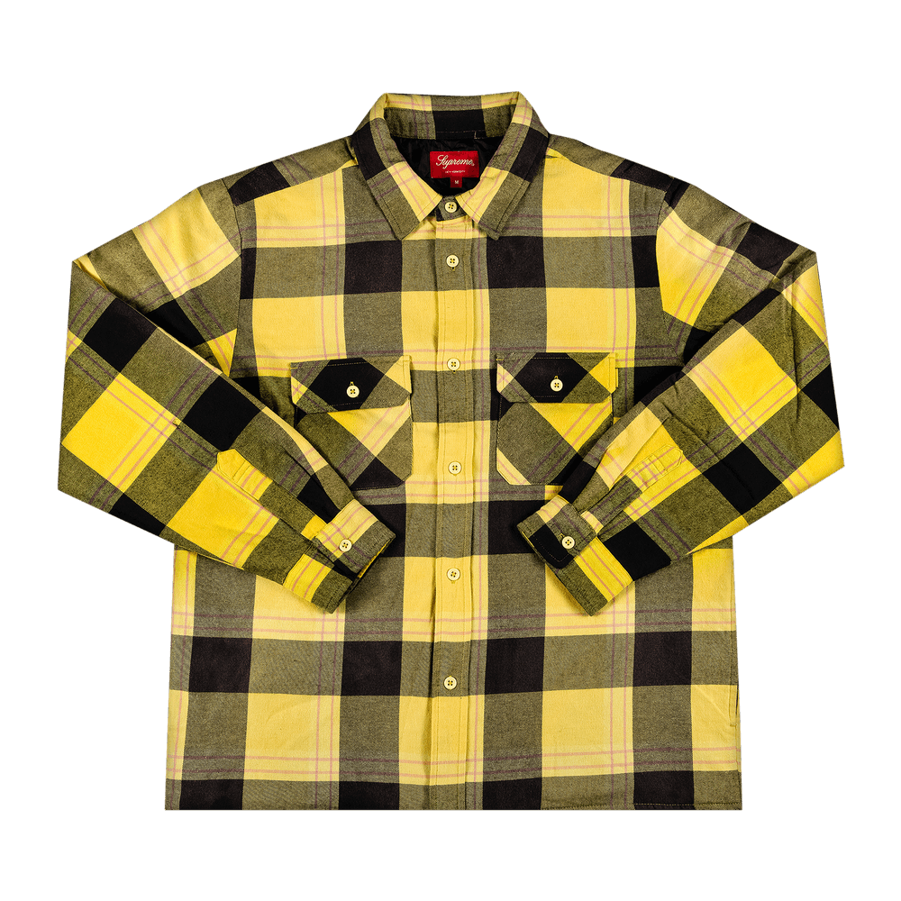 Supreme Quilted Flannel Shirt 'Yellow