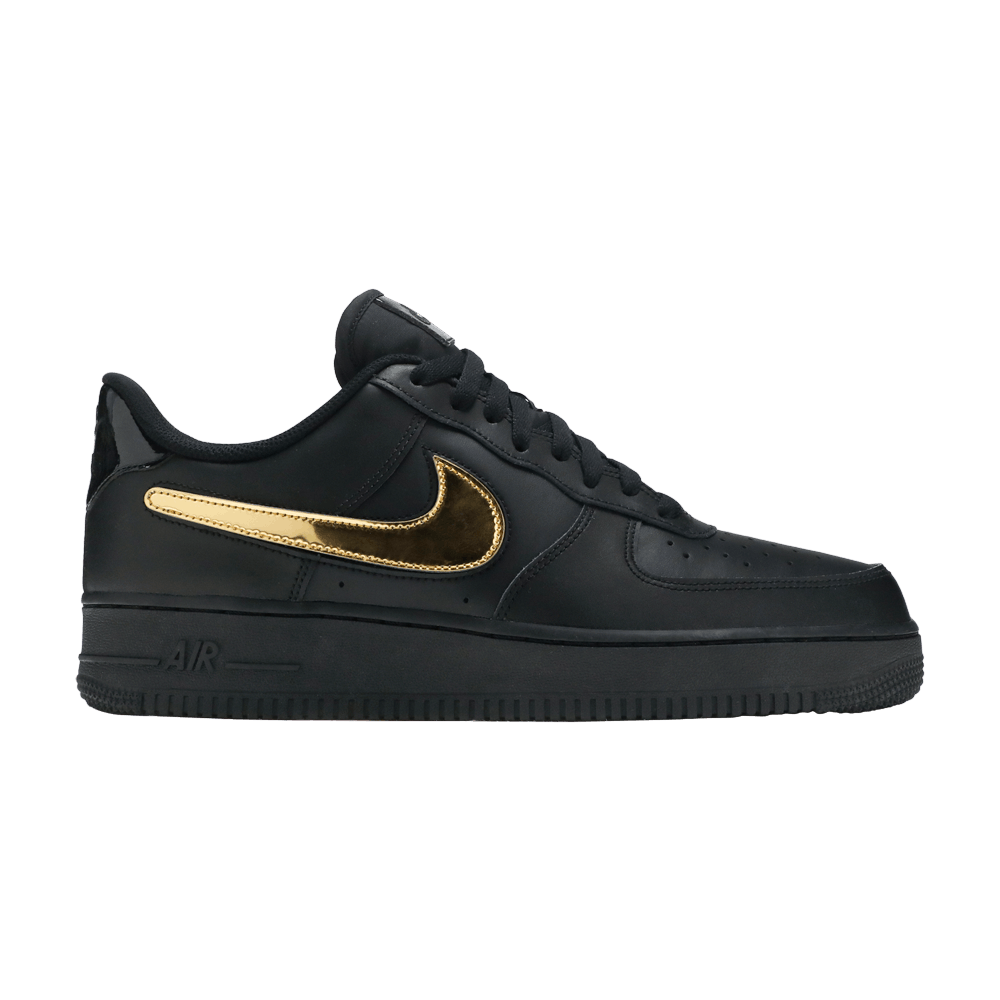 black air force 1 with gold tick