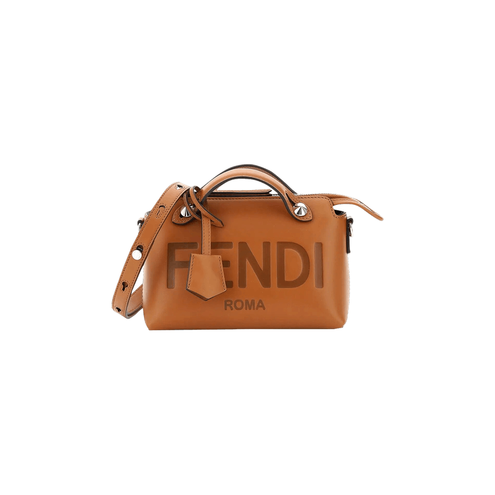 Fendi Neutral By The Way Boston FF Logo Mini Bag