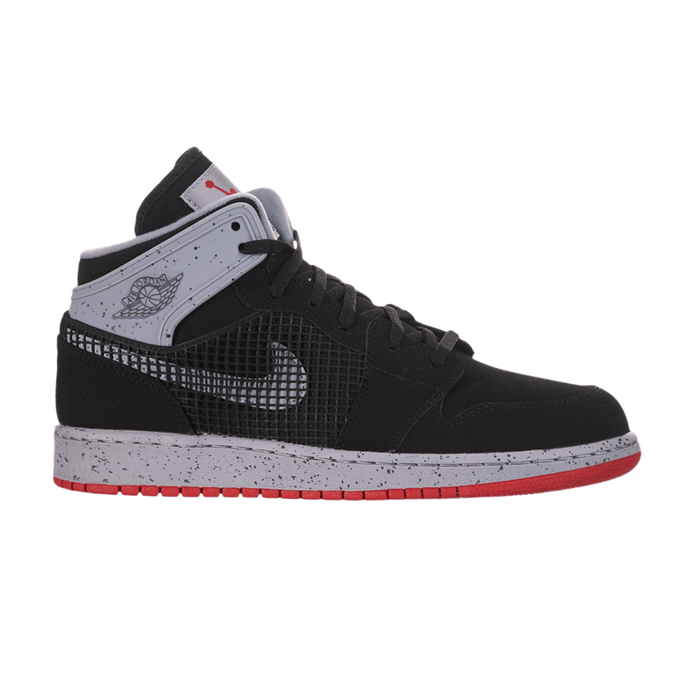 Buy Air Jordan 1 Retro '89 GS 'Black Fire Red Cement