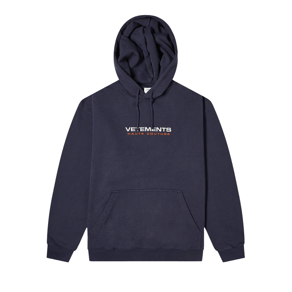 Buy Vetements Logo Haute Couture Hoodie Navy UE51TR480N