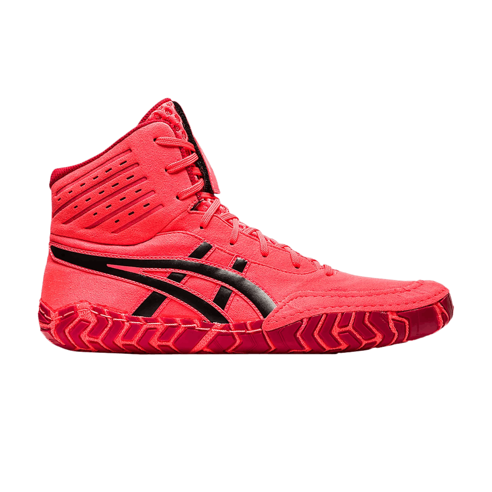 Asics aggressor outlet black and red