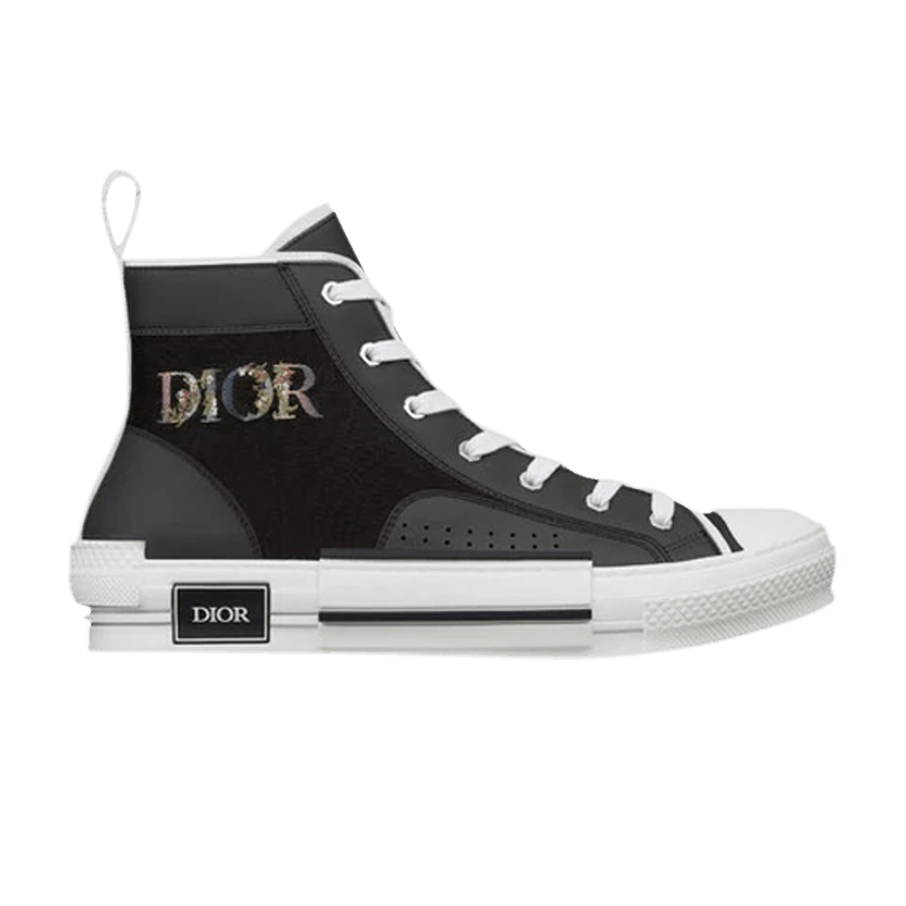 Dior｜ (44E0001A1018 180) Christian Dior Black Grained Calfskin Medium Saddle Bag