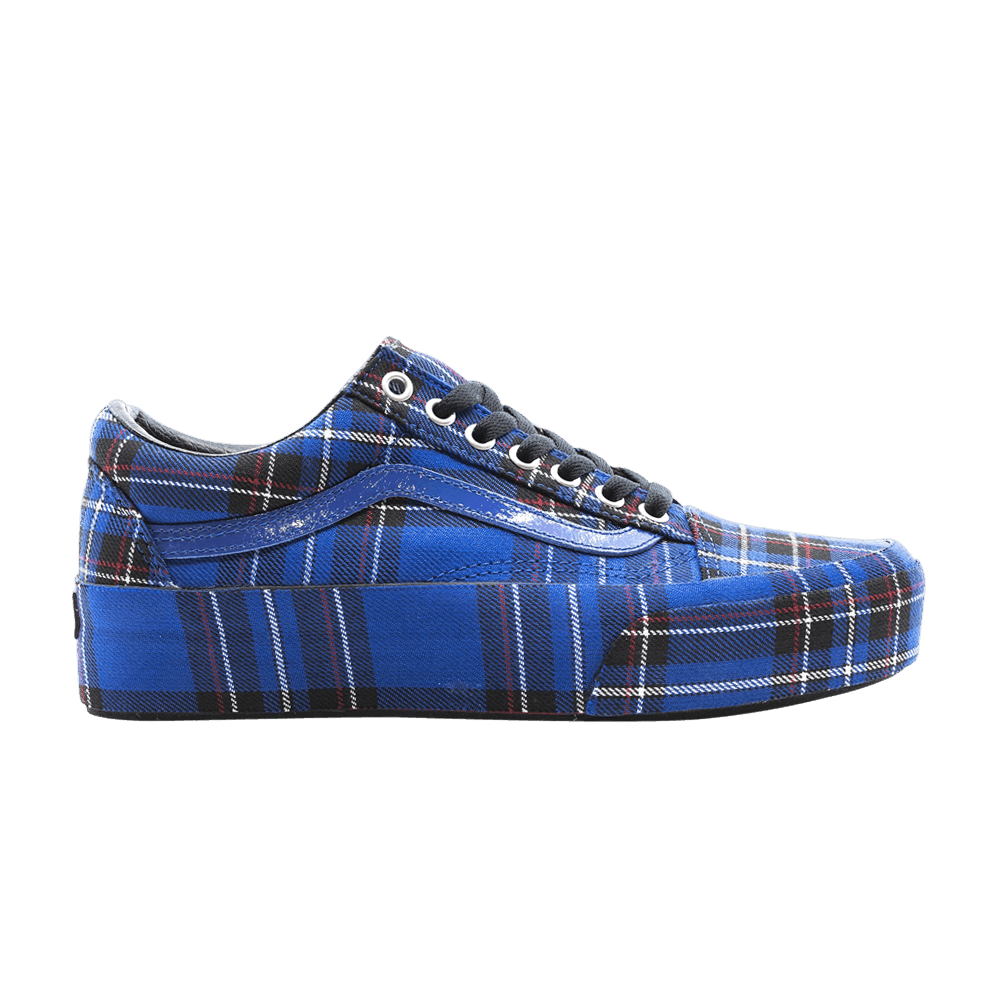 patent plaid old skool platform