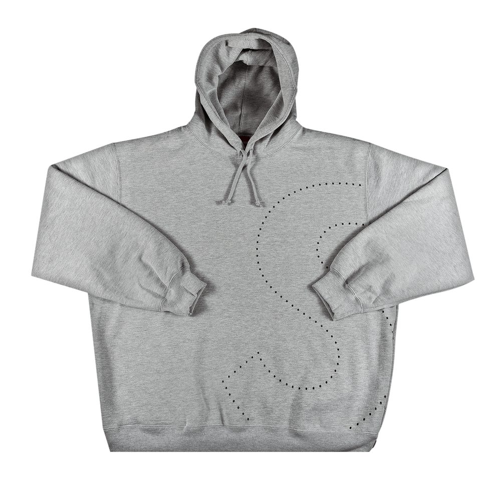Supreme Laser Cut S Logo Hooded Sweatshirt 'Heather Grey'